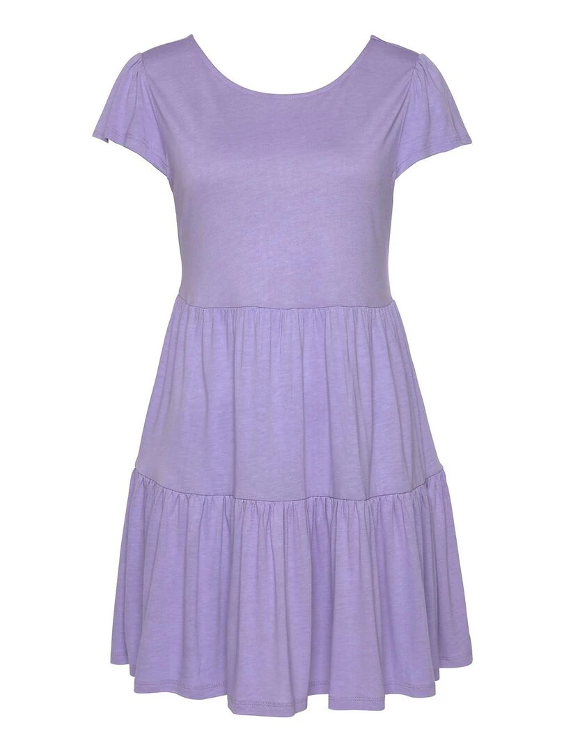 Robe estivale manches courtes Ranunkel   Violet