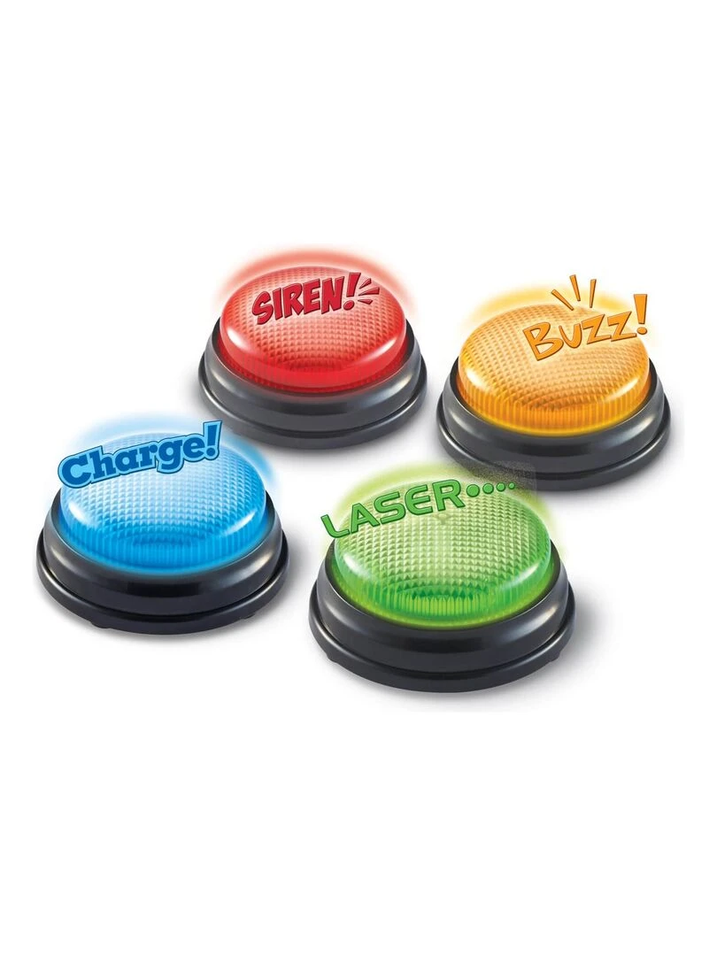 Jeu de 4 Buzzers sons et lumière   N/A