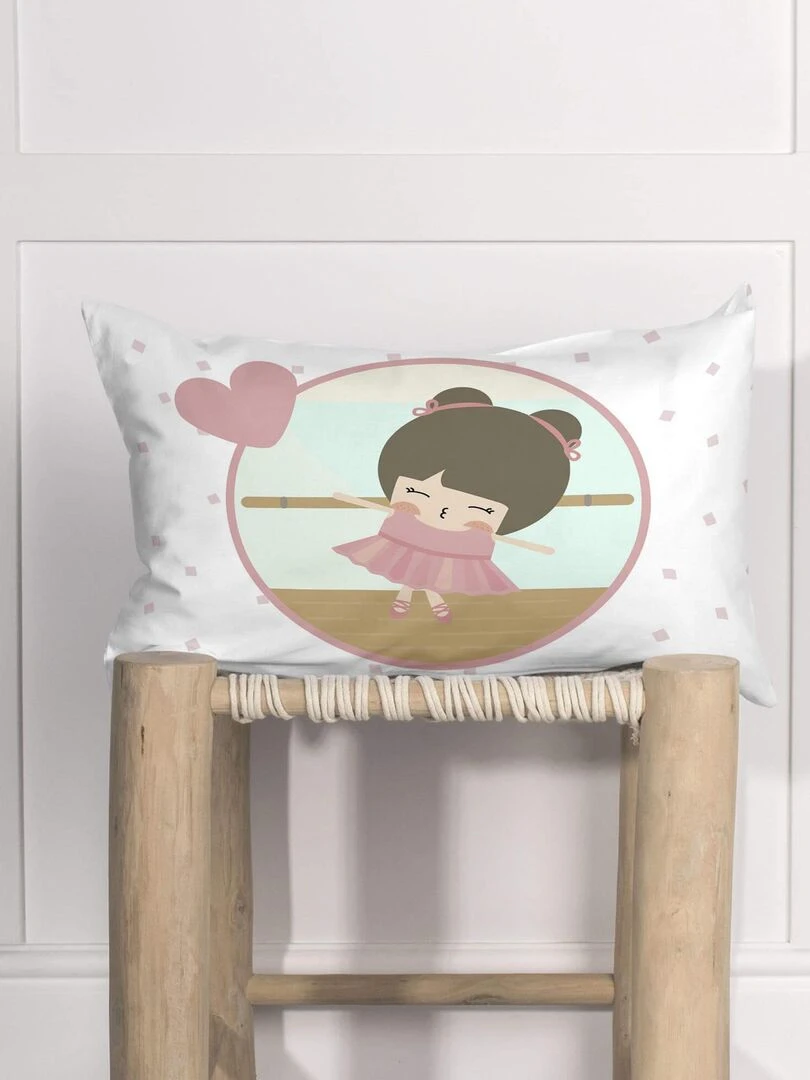 Housse de coussin Dancing "Happyfriday"   Blanc