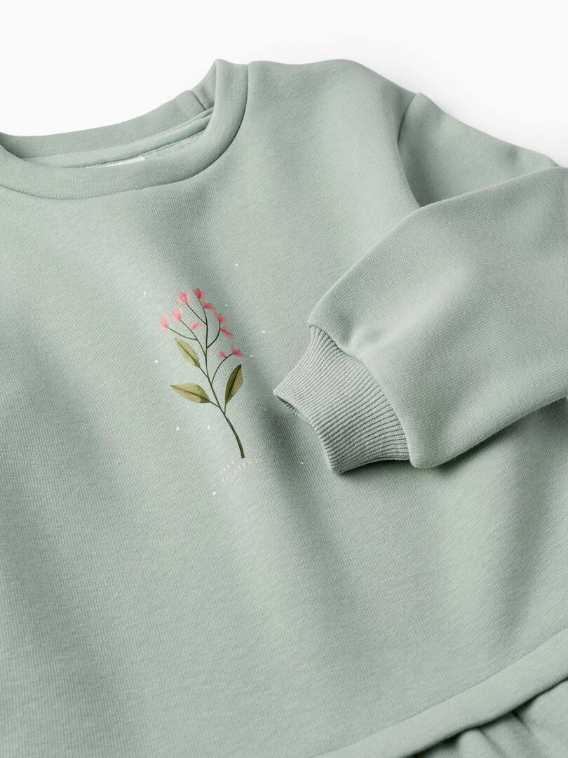 Robe à manches longues pour fille 'Snow Blossoms' manches longues SWEET FROSTY DREAMS   Vert clair