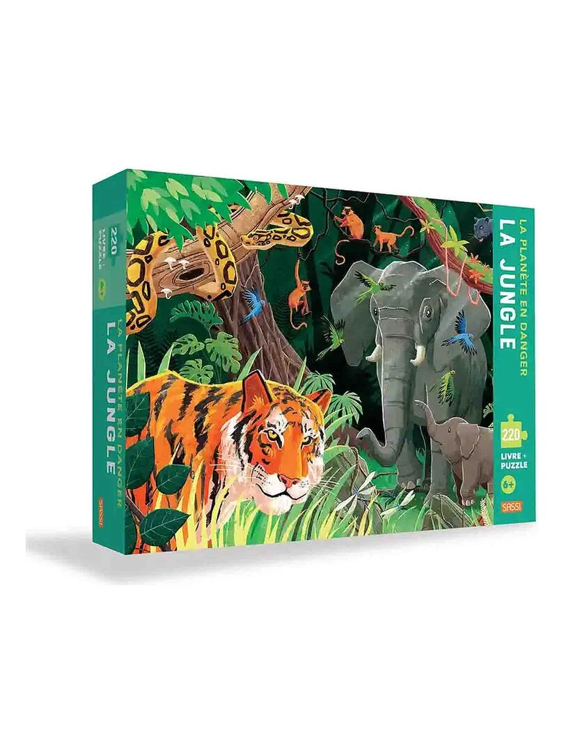 Puzzle & Livre La planète en danger La jungle N/A