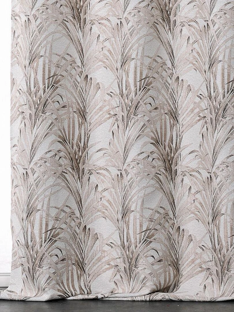 Rideau aux impressions exotiques Beige