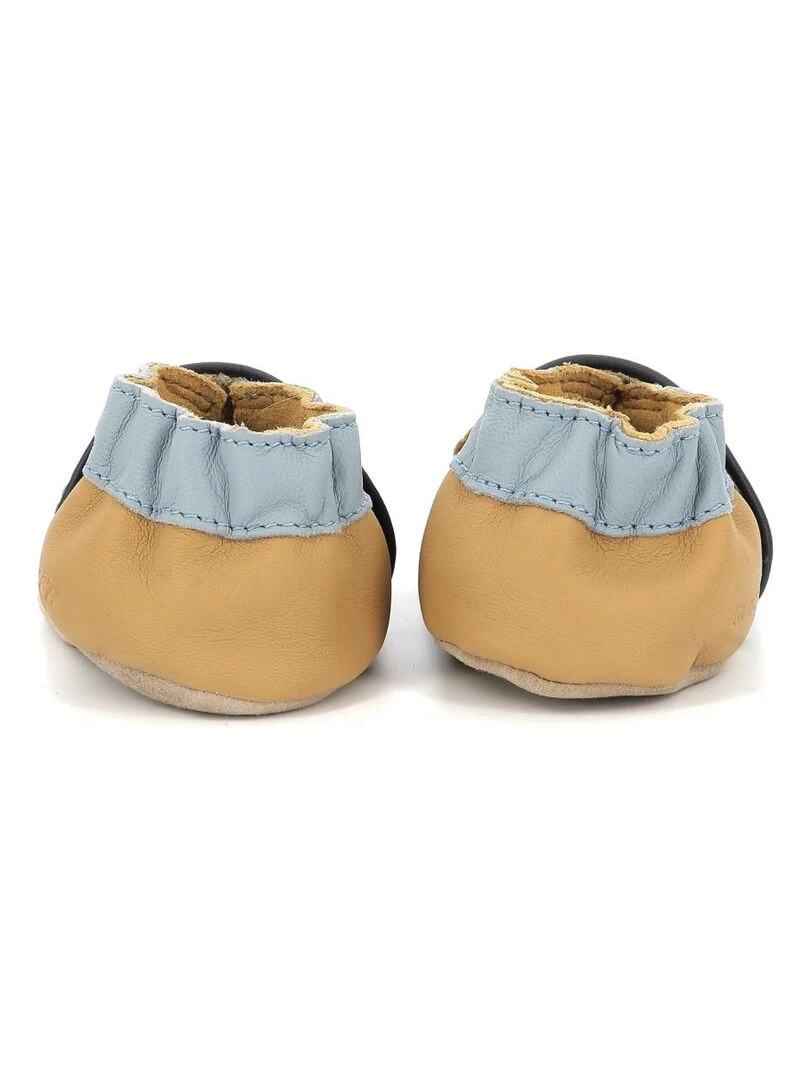 Chaussons Cuir Forest Game   Bleu marine
