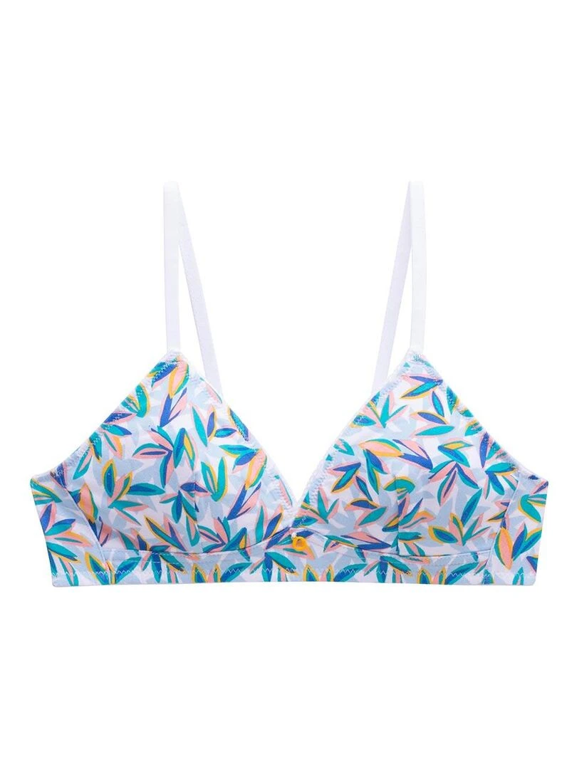 Soutien gorge triangle sans coques en coton CLEM Morgan Junior Bleu