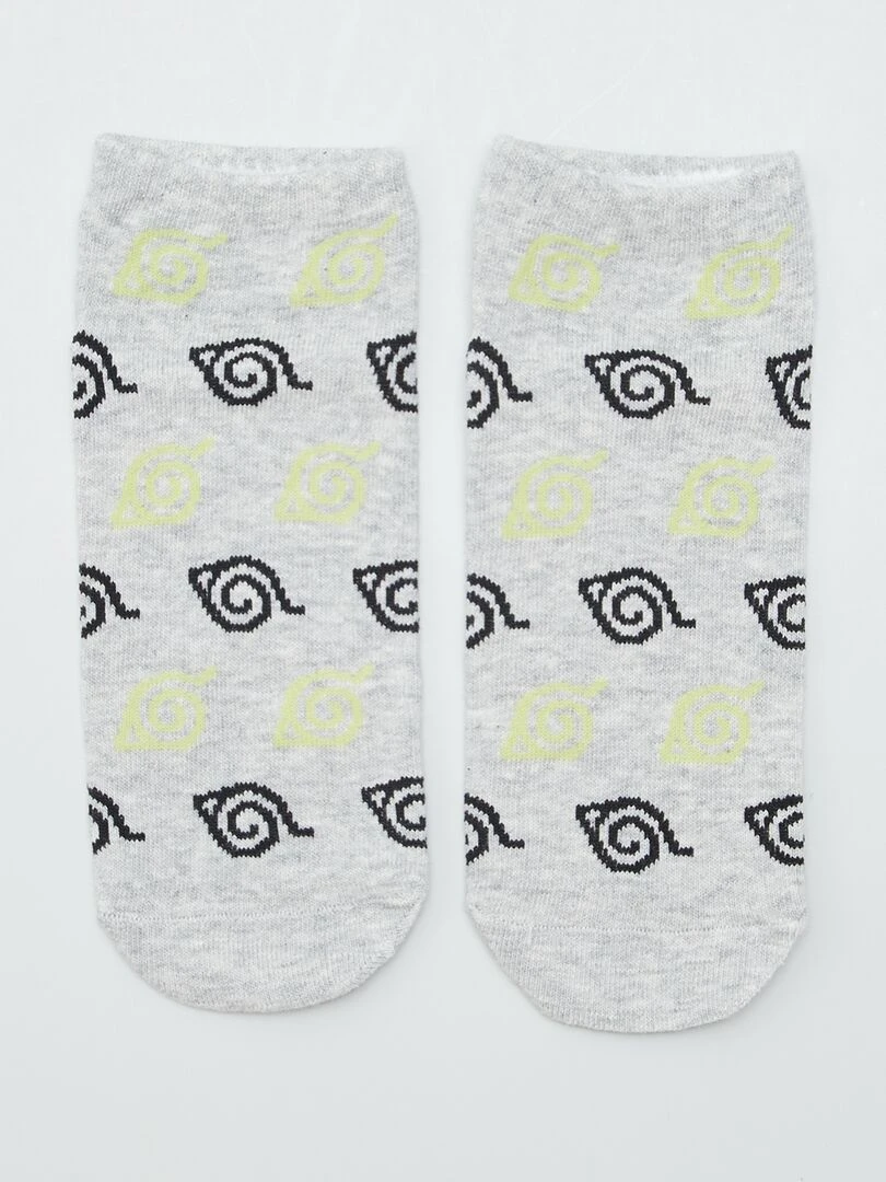 Chaussettes 'Naruto' Lot de 3 Gris