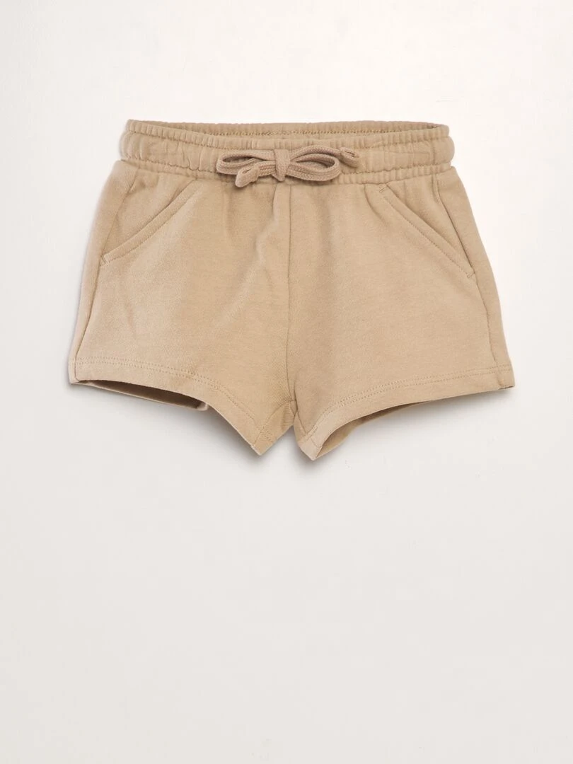 Short en molleton Beige