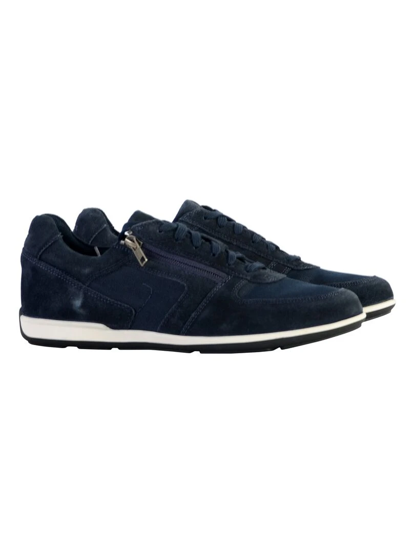 Basket Cuir Geox Ionio   Bleu