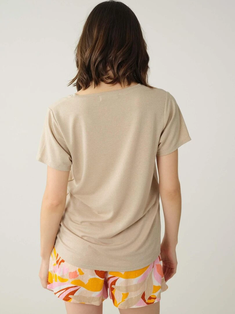 T shirt pour femme 'Deeluxe'   Beige