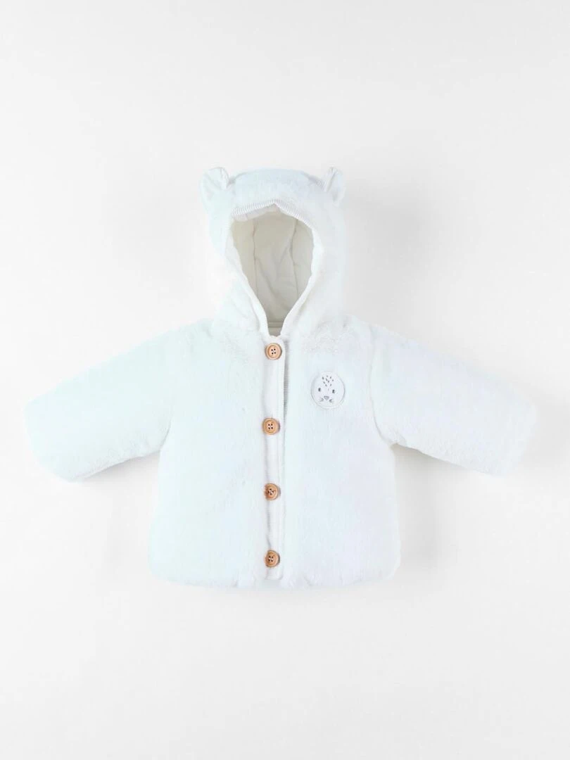 Veste à capuche en Groloudoux® Noukie's Blanc
