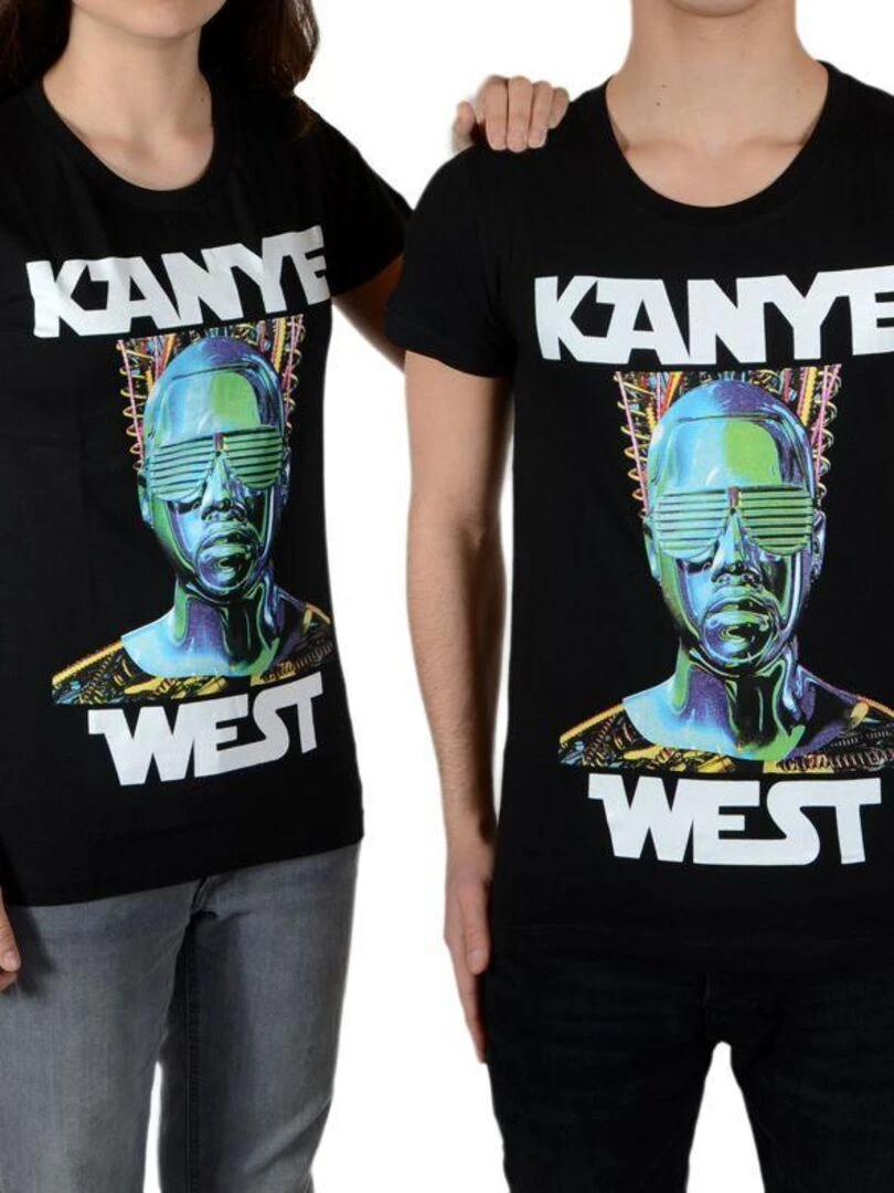 Tee Shirt Little Eleven Paris Kanye SS Mixte Garçon Fille Noir Noir