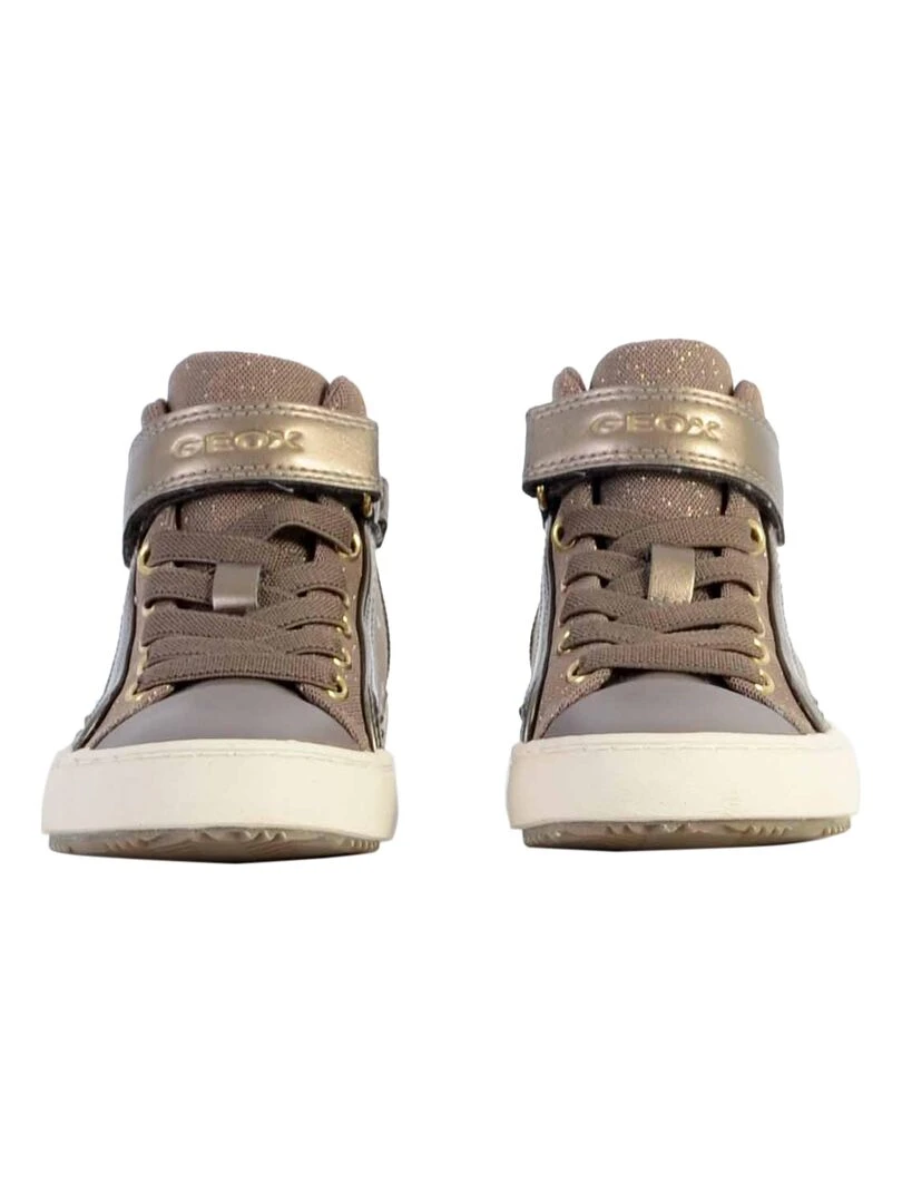 Basket Cuir Geox Enfant Kalispera   Gris