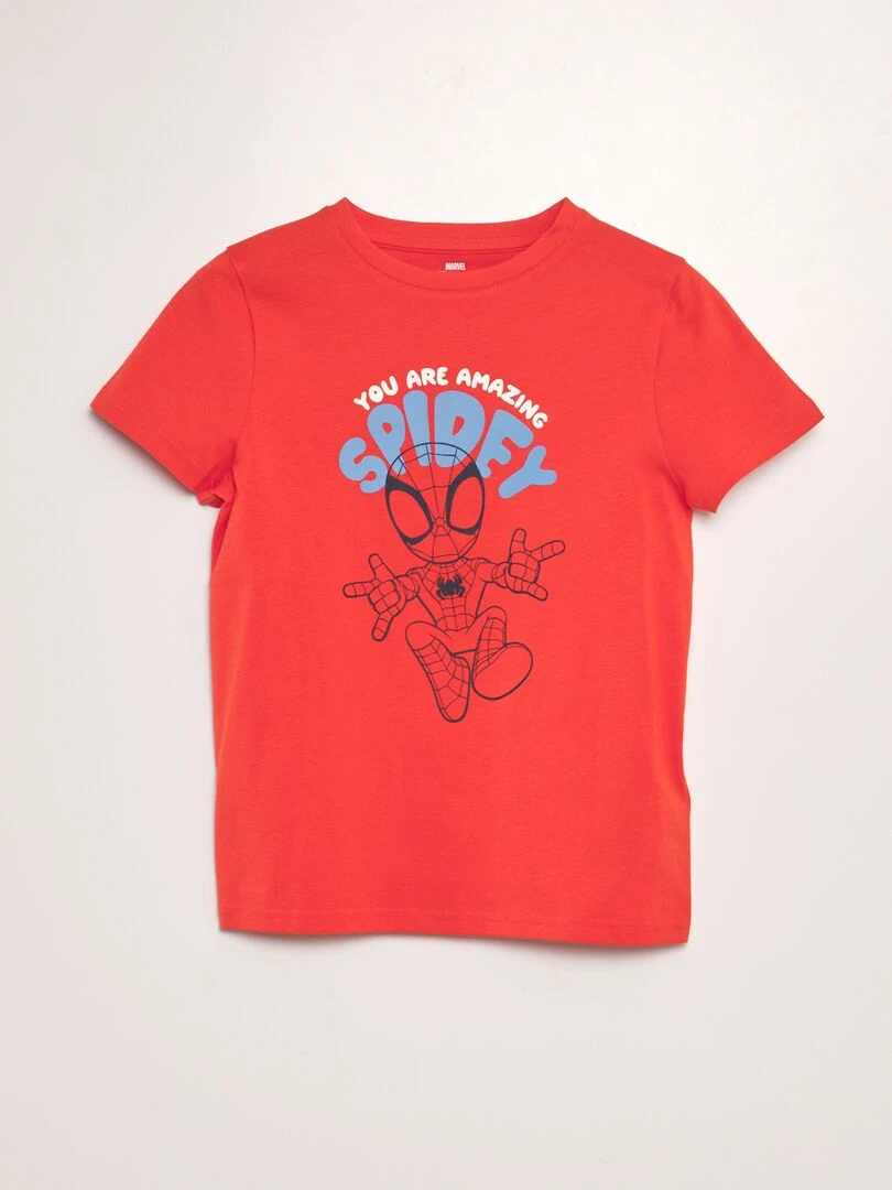 T shirt 'Spider Man' à col rond Rouge