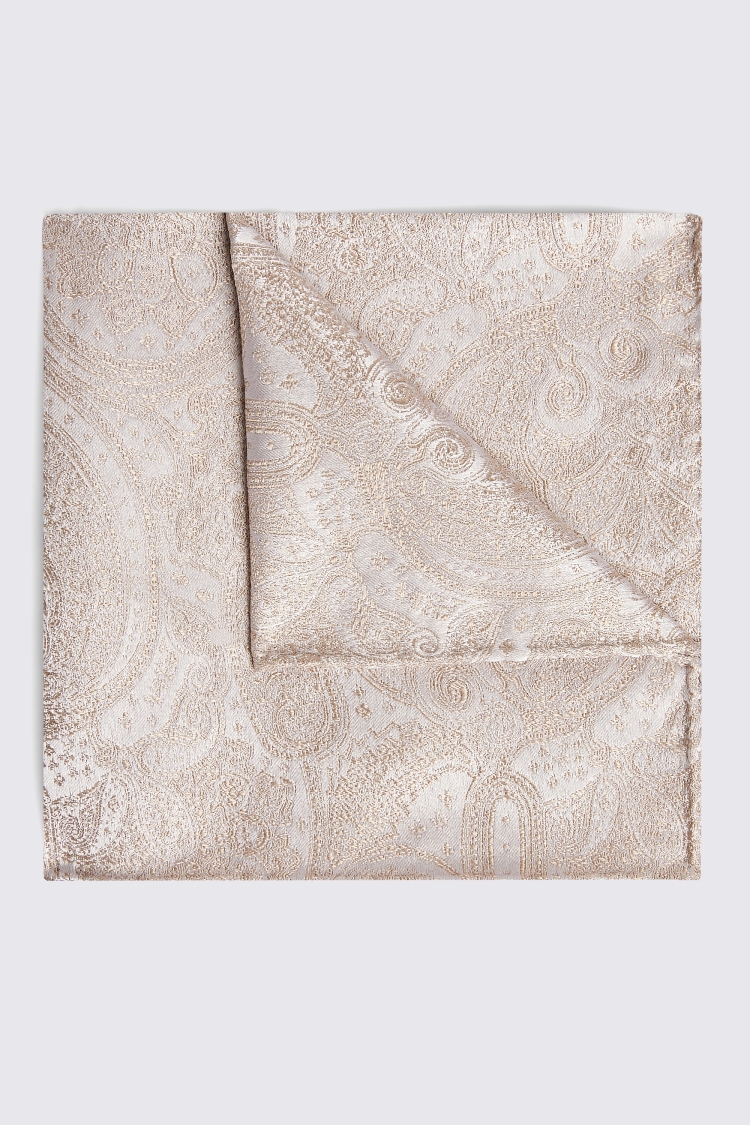 Champagne Wedding Paisley Pocket Square Buy Online at Moss