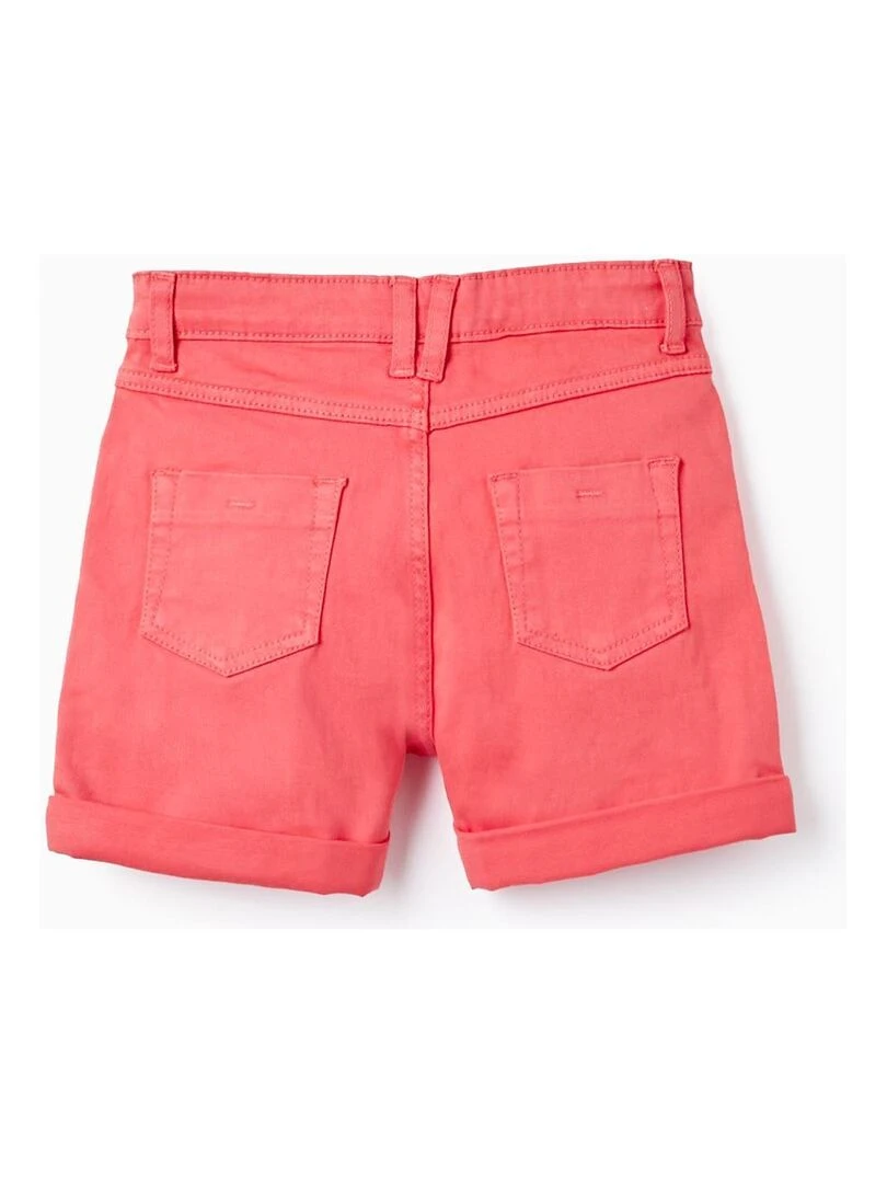 Short En Sergé De Coton Pour Fille Rose