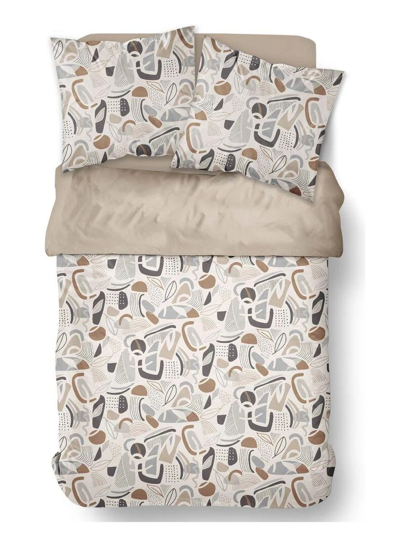 Parure de lit imprimé Floral Coton SUNSHINE TAYLOR   Blanc