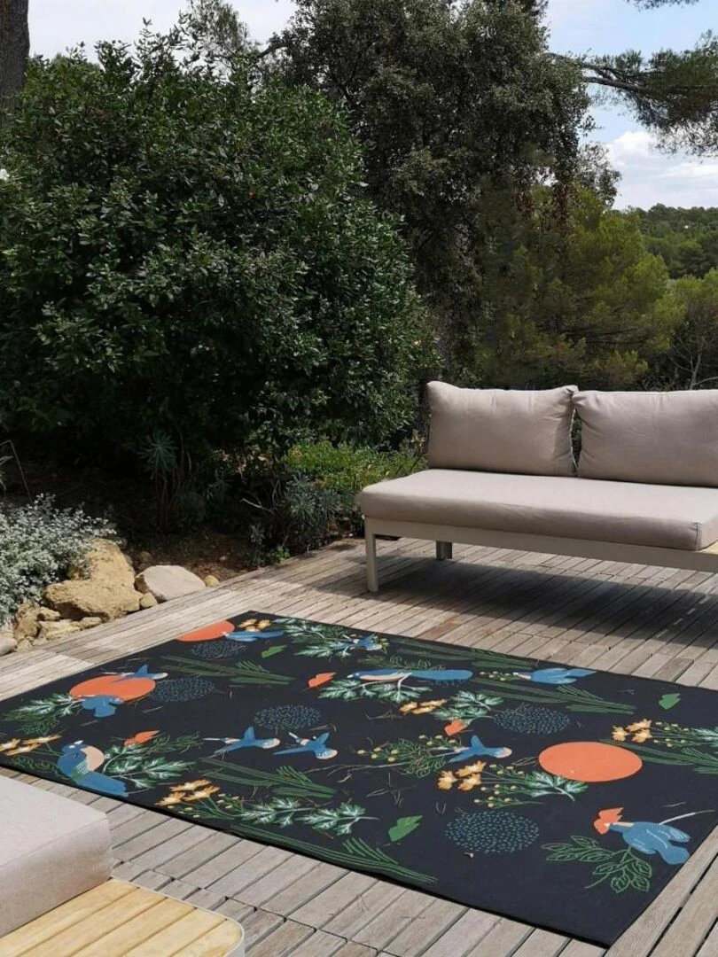Tapis Enfant Bloom par Nattiot   140 x 200 cm   Nattiot   Noir