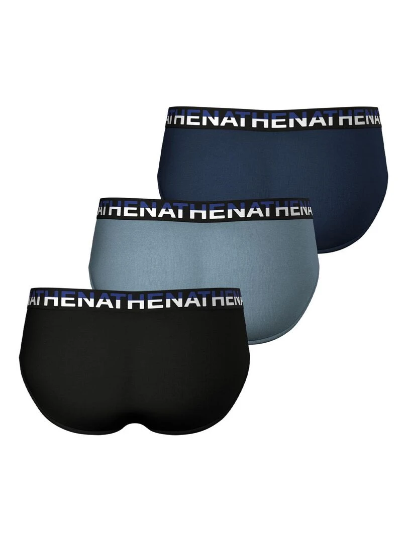 Lot de 3 slips Trio Basics pour Homme   Noir Gris Bleu