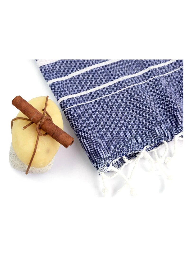 Serviette hammam Ocean "Happyfriday" Blanc