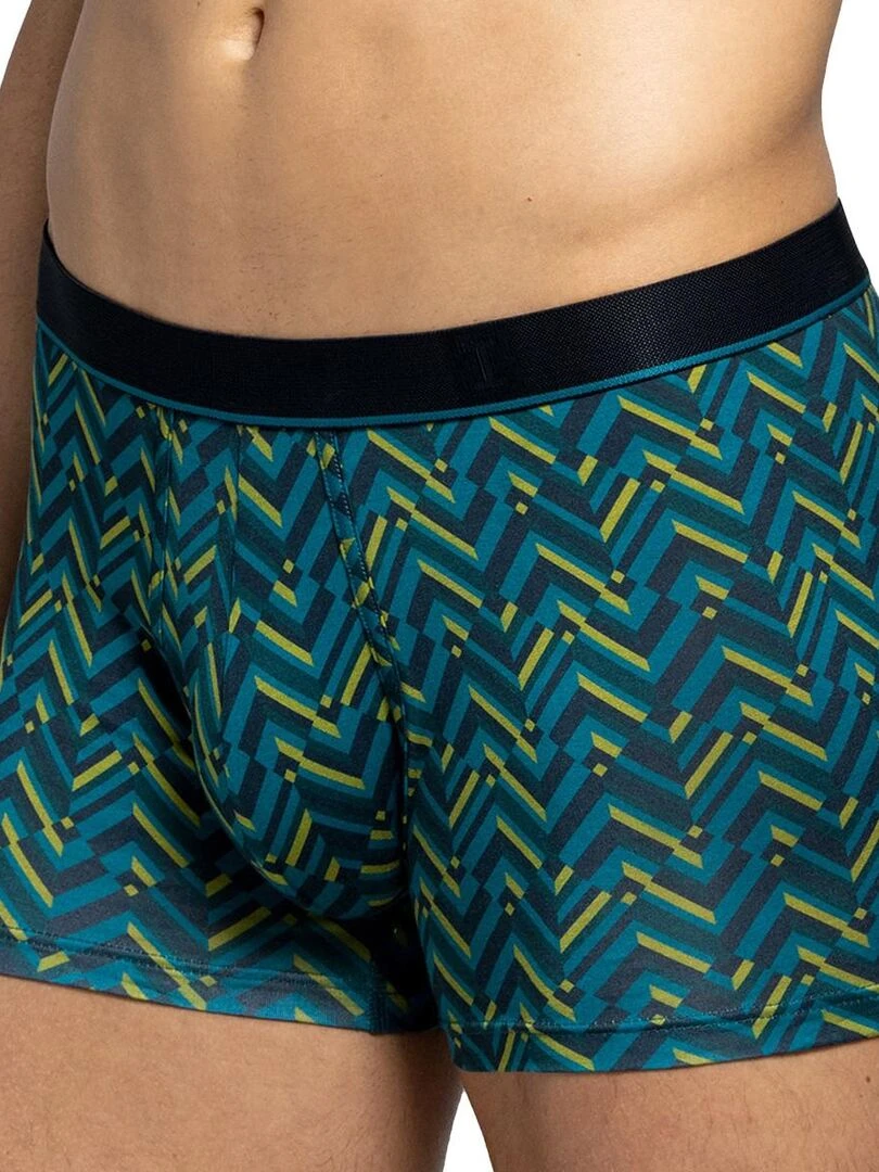 Boxer court à motifs géométriques I am Shaker Bleu