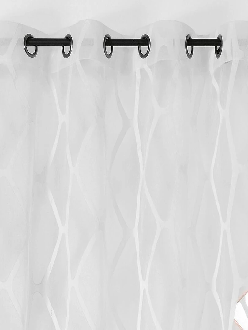 Voilage tamisant imprimé girafe Beige