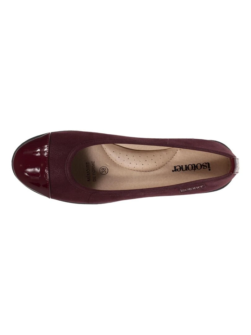 Ballerines Femme Bi matière Bordeaux   Bordeaux