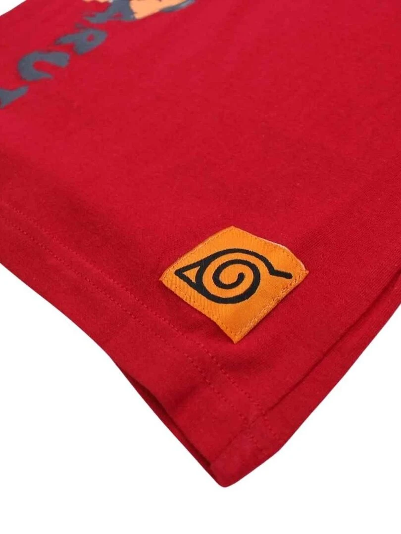 Disney   T shirt garçon imprimé Naruto en coton   Rouge