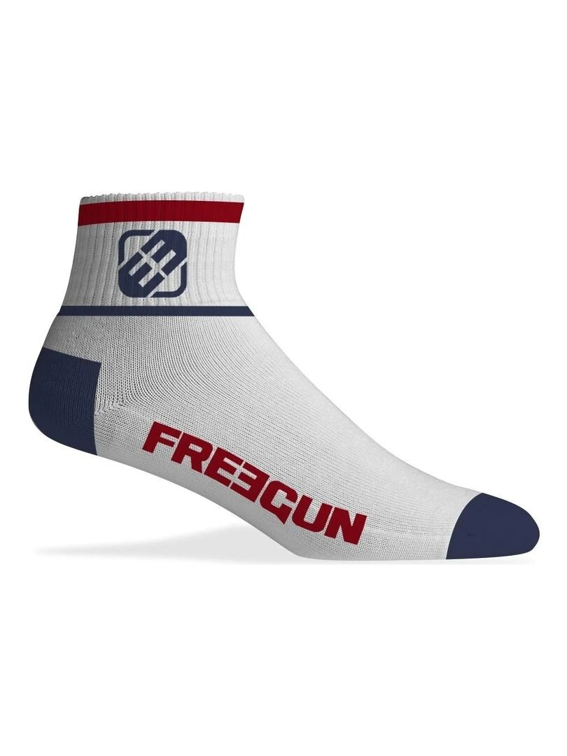 Lot de 6 Paires de Chaussettes Socquettes homme assorties Freegun   Noir Blanc Gris