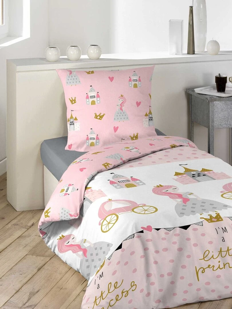 Parure housse de couette Little Princess Rose