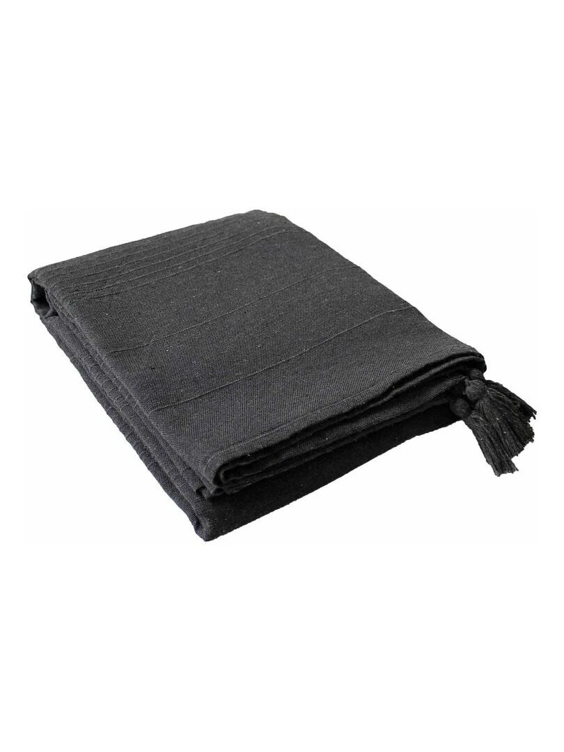 Nappe tendance en coton recyclé   gris anthracite