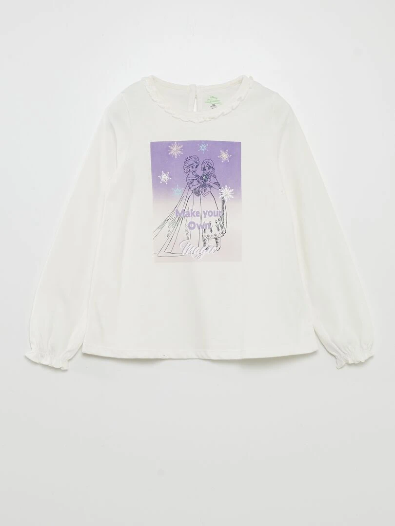 T shirt 'La reine des neiges' Blanc