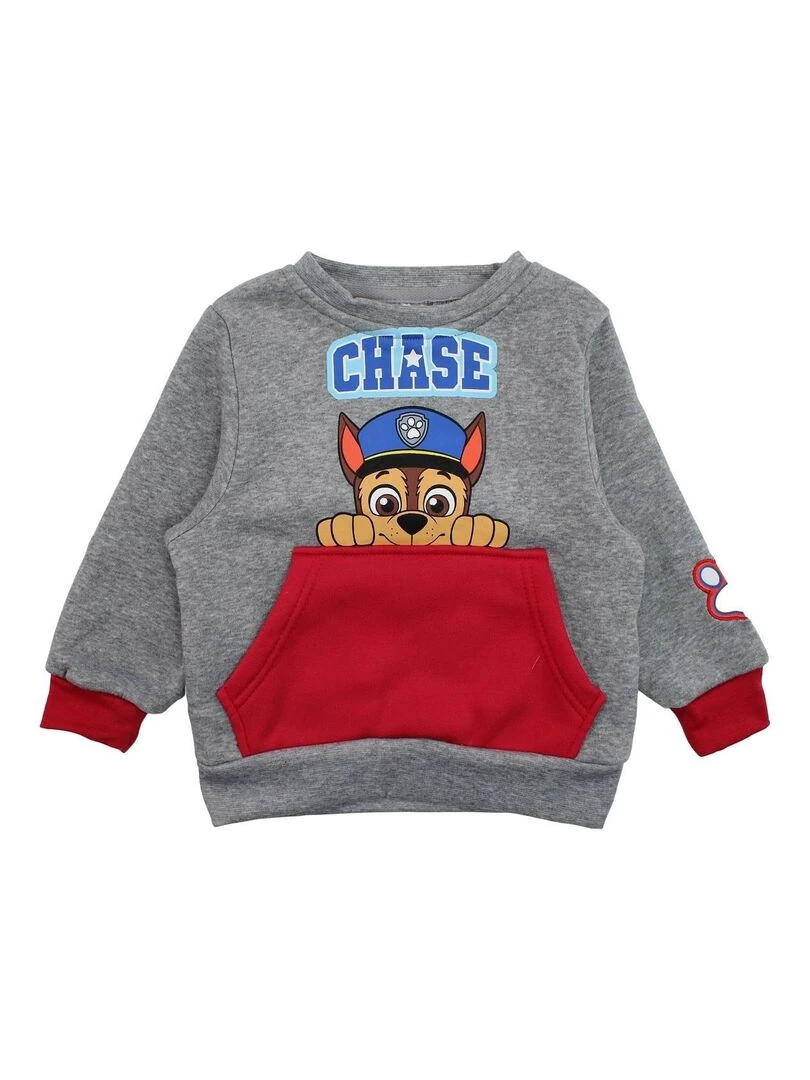 La Pat' Patrouille Sweat garçon imprimé La Pat' Patrouille Gris