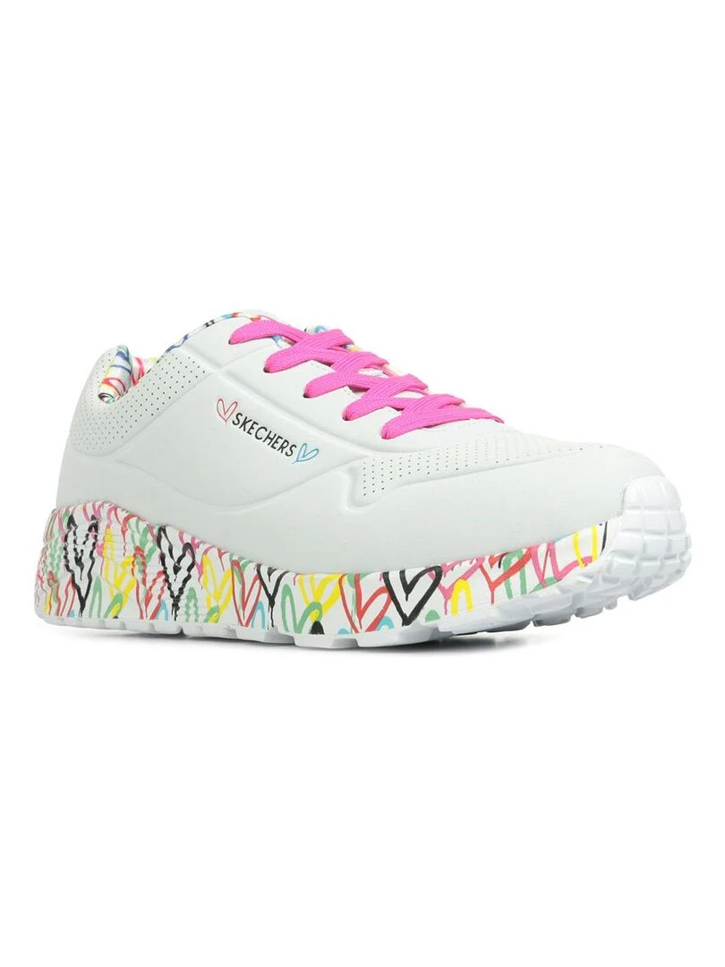 Baskets Skechers Lovely Luv Blanc Multicolore