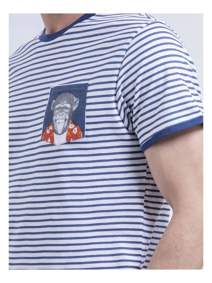 T shirt col rond NAPISINGE   Bleu marine