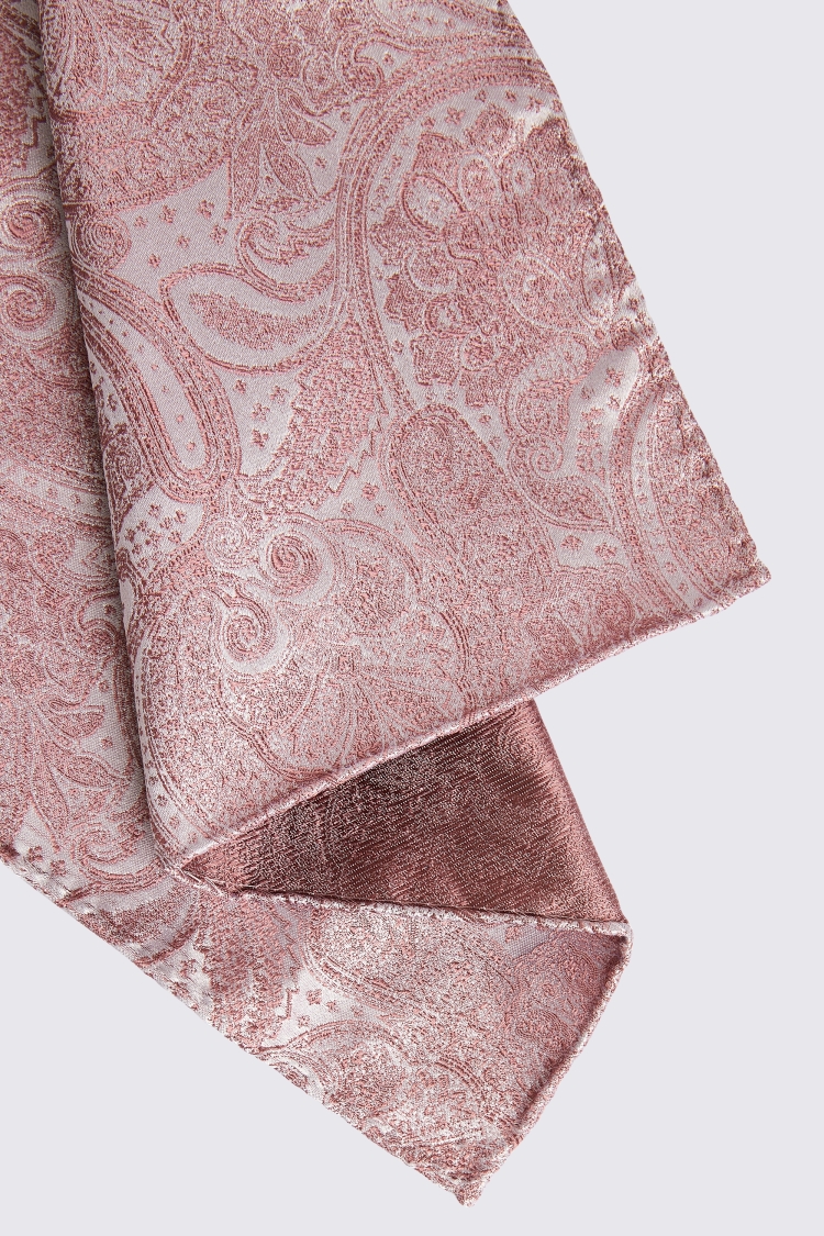 Dusty Pink Wedding Paisley Pocket Square Buy Online at Moss