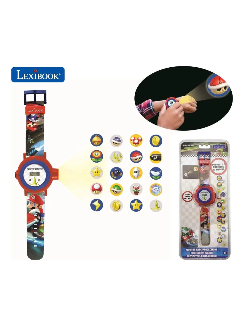 Montre Digitale Avec Projection De 20 Images Design Mario Kart N/A