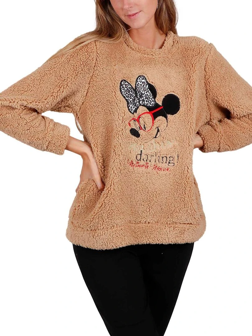 Pyjama pantalon et haut Fashion Darling Disney   Marron