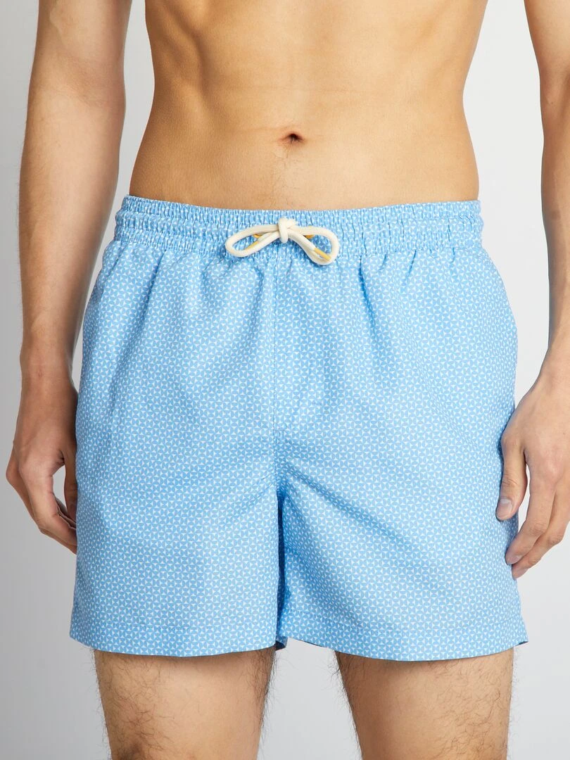 Short de bain à motifs Bleu