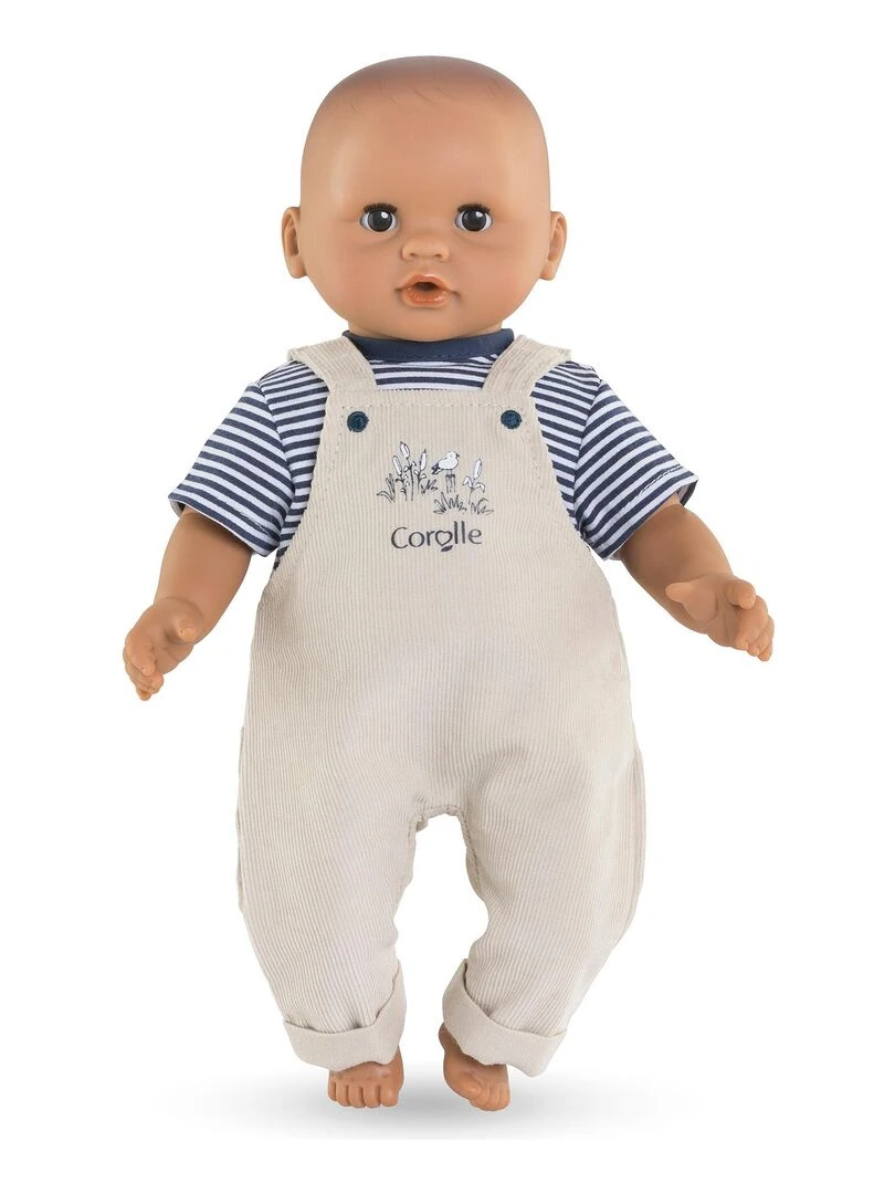 T Shirt et Salopette Écru Bords de Loire pour poupon 30 cm   Beige