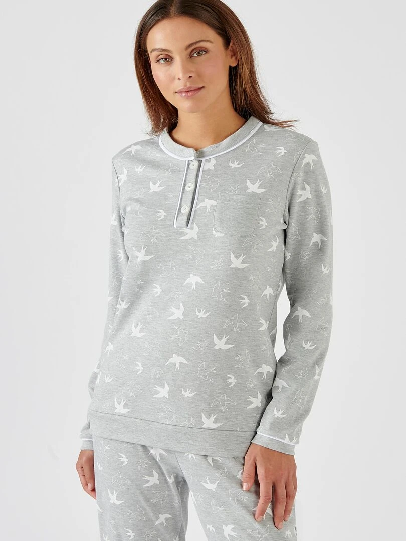 Pyjama interlock Thermolactyl   Damart   Gris