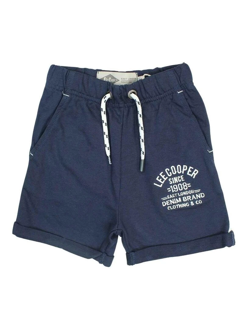 Lee Cooper Bermuda garçon imprimé logo en coton Bleu marine