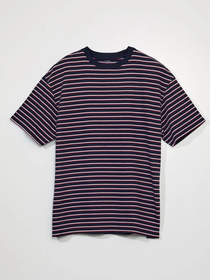 T shirt côtelé Rouge