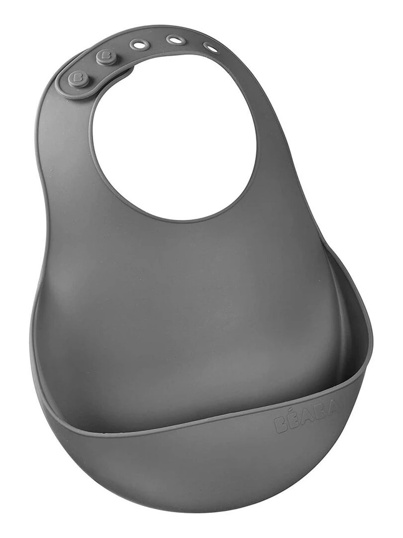 Bavoir silicone mineral Gris