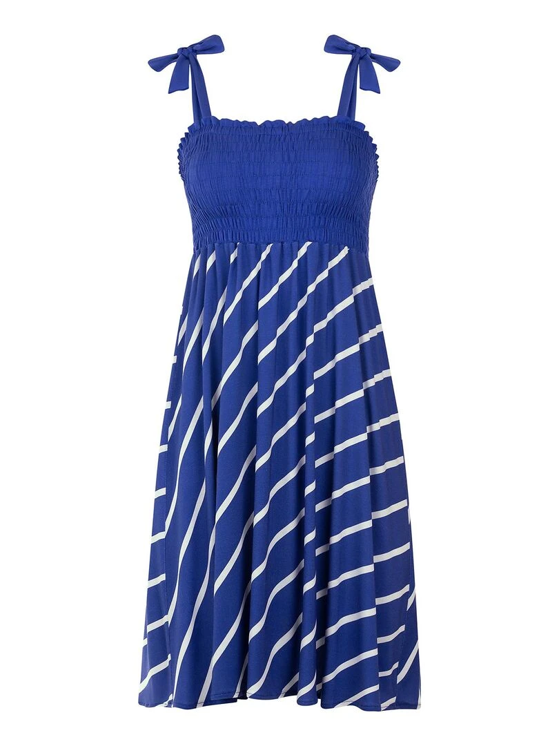 Robe estivale à bretelles Rhodes   Bleu