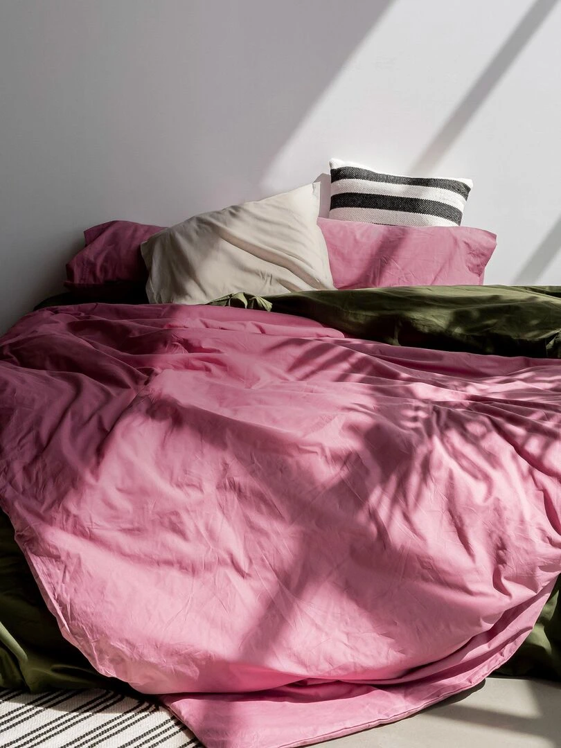 Housse de couette Basic "Happyfriday" Magenta