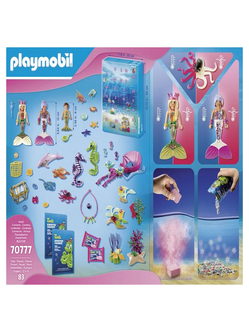 70777 'playmobil' Calendrier De L'avent Jeu De Bain Le Monde Des Sirènes   N/A
