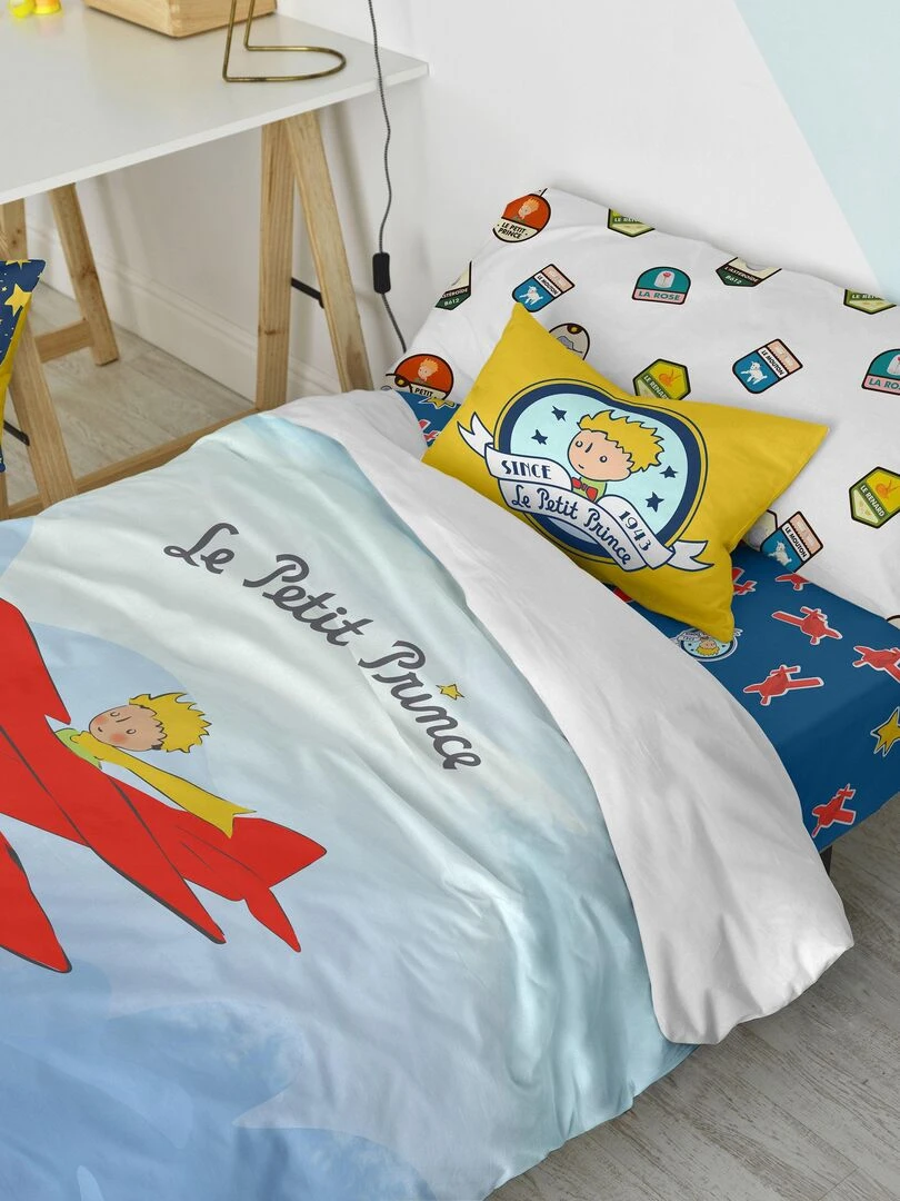 Parure housse de couette 2 pièces Machinery "Happyfriday"   Blanc