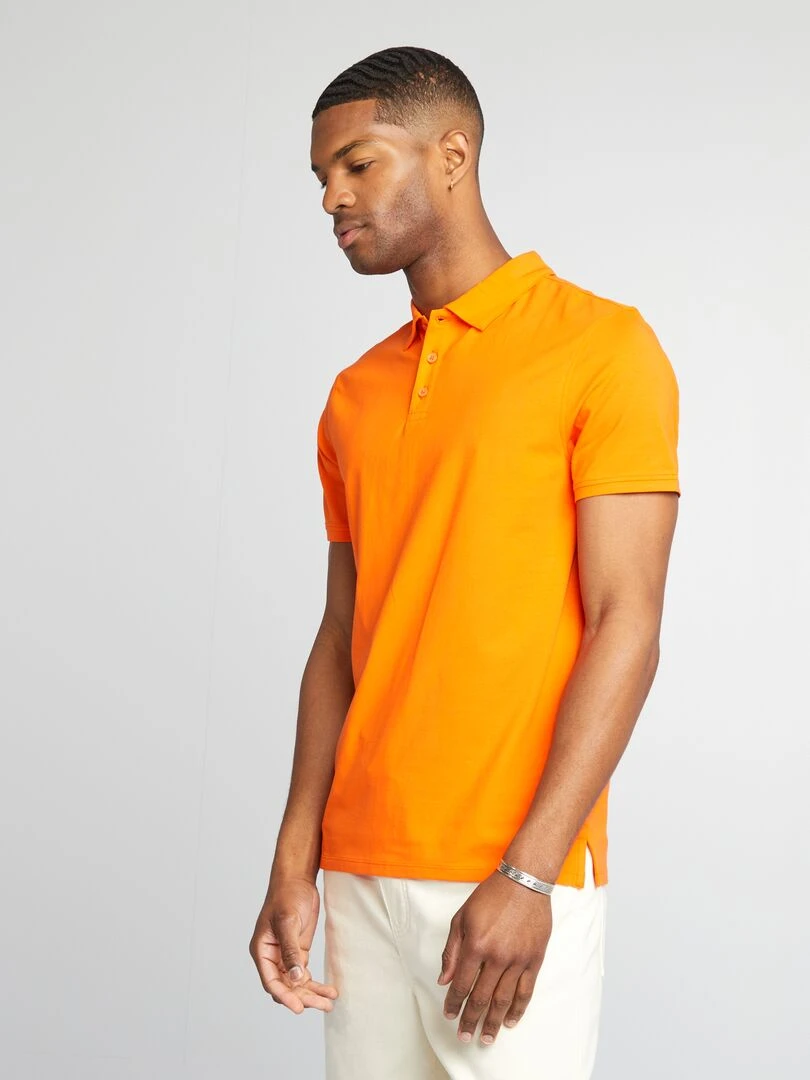 Polo stretch slim fit Orange