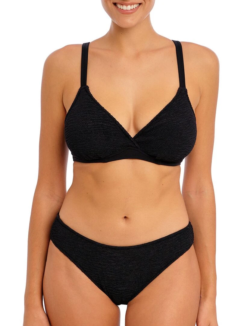 Haut de maillot texturé à armatures Ibiza waves Noir