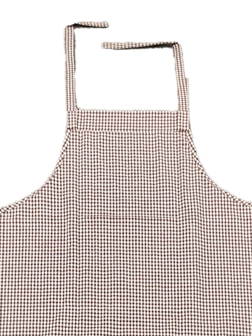 Tablier de cuisine à petits carreaux   Beige sable