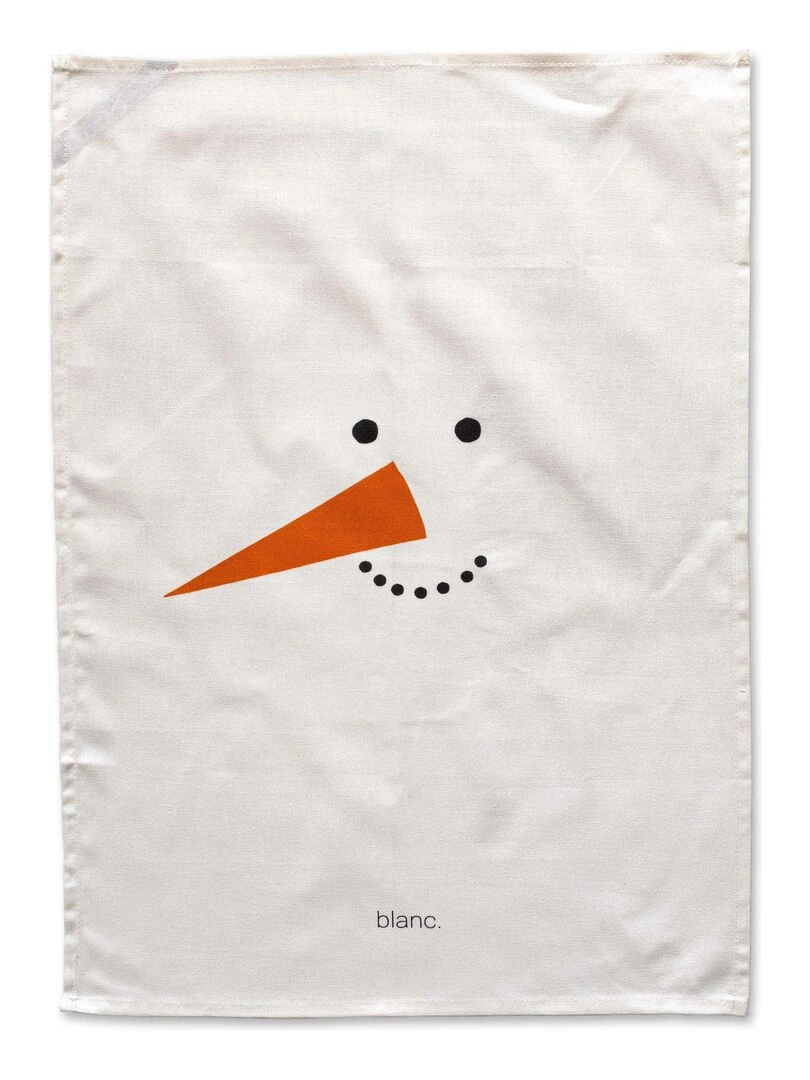 Torchon (2 pièces) Snow mates "Happyfriday"   Blanc